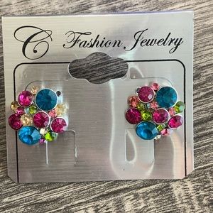 Multi Tone Crystal Earring
